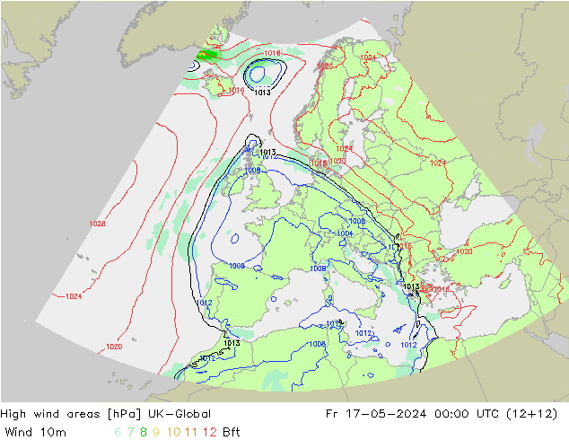High wind areas UK-Global  17.05.2024 00 UTC