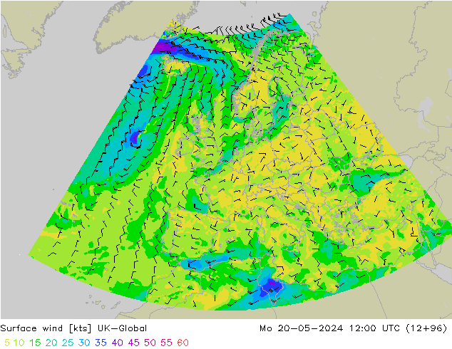Wind 10 m UK-Global ma 20.05.2024 12 UTC