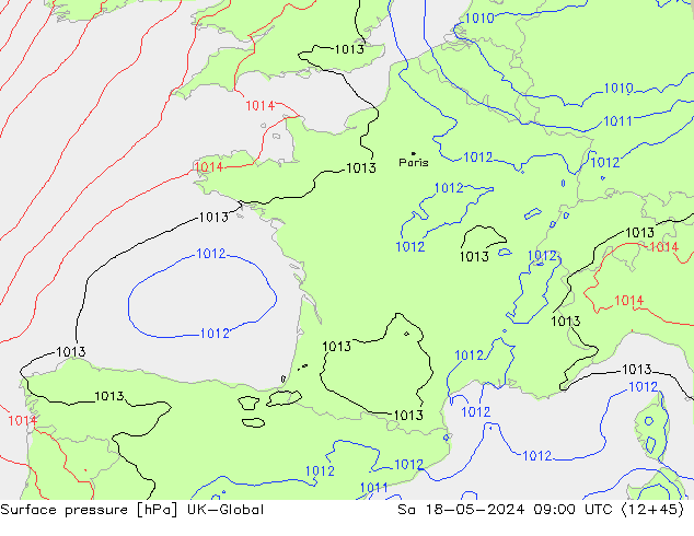 pressão do solo UK-Global Sáb 18.05.2024 09 UTC