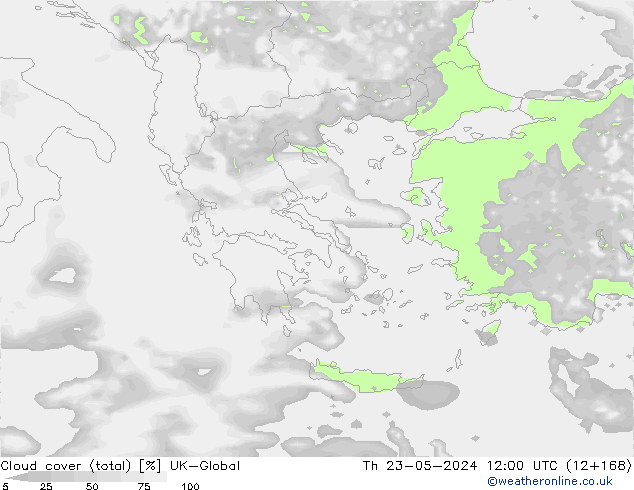 Wolken (gesamt) UK-Global Do 23.05.2024 12 UTC