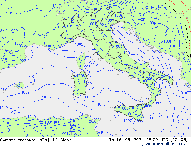 Yer basıncı UK-Global Per 16.05.2024 15 UTC