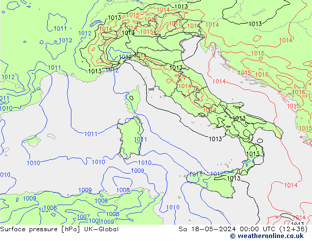 Yer basıncı UK-Global Cts 18.05.2024 00 UTC