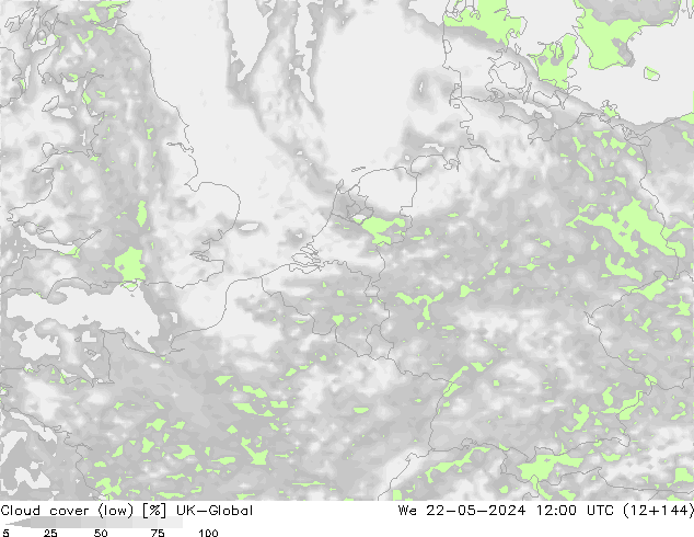 Nubes bajas UK-Global mié 22.05.2024 12 UTC
