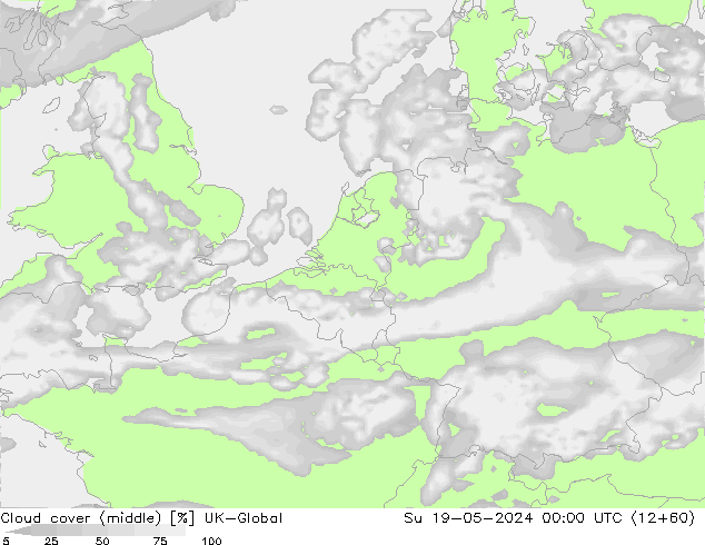 Bewolking (Middelb.) UK-Global zo 19.05.2024 00 UTC