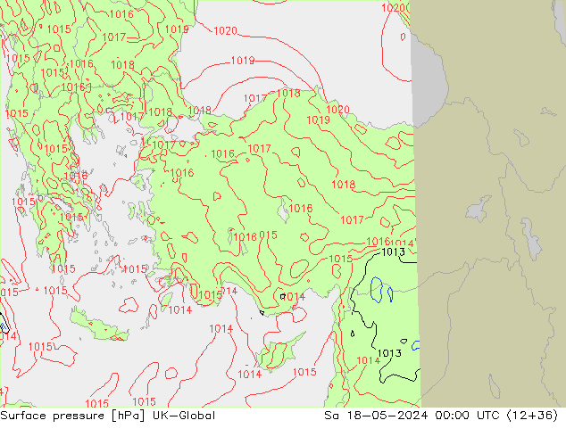 Luchtdruk (Grond) UK-Global za 18.05.2024 00 UTC