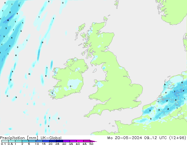 Precipitation UK-Global Mo 20.05.2024 12 UTC