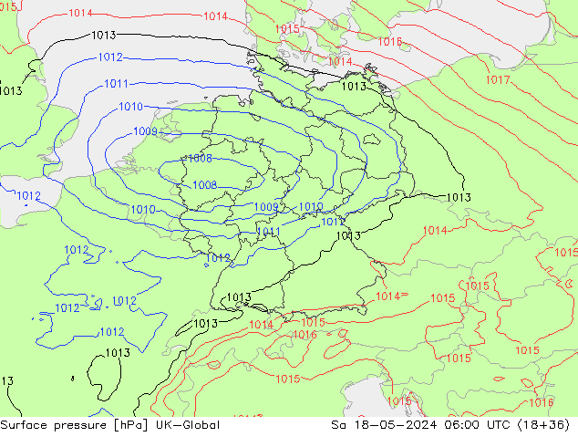 Luchtdruk (Grond) UK-Global za 18.05.2024 06 UTC