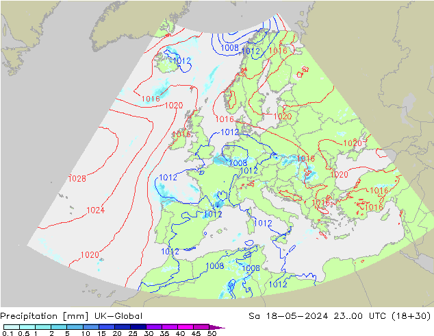 Yağış UK-Global Cts 18.05.2024 00 UTC