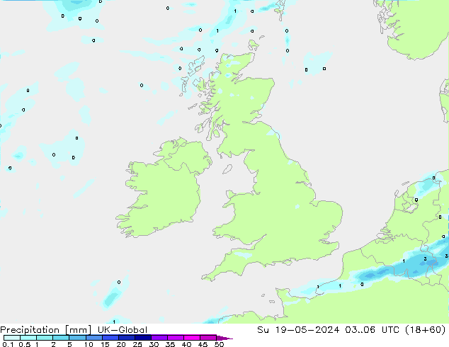 Précipitation UK-Global dim 19.05.2024 06 UTC