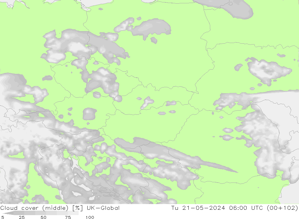 Cloud cover (middle) UK-Global Tu 21.05.2024 06 UTC