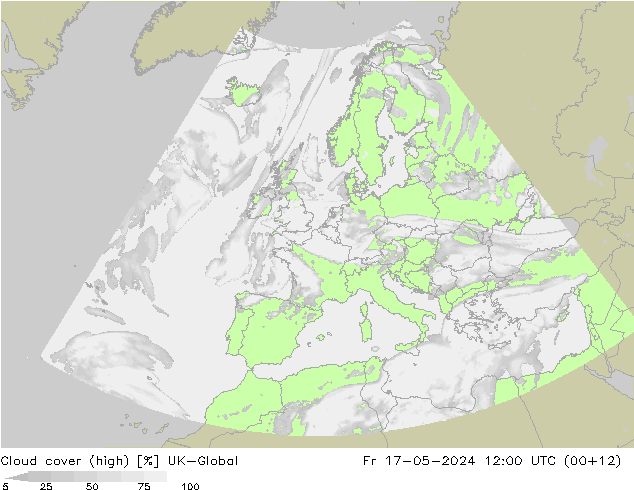 Nuages (élevé) UK-Global ven 17.05.2024 12 UTC