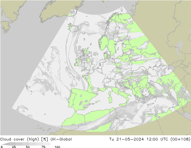 Wolken (hohe) UK-Global Di 21.05.2024 12 UTC