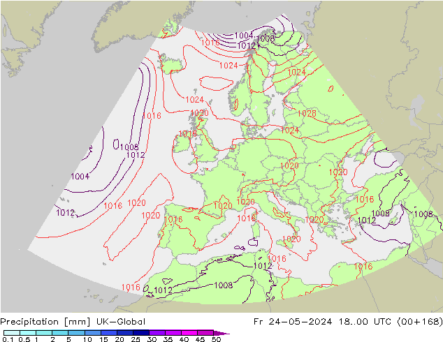 precipitação UK-Global Sex 24.05.2024 00 UTC