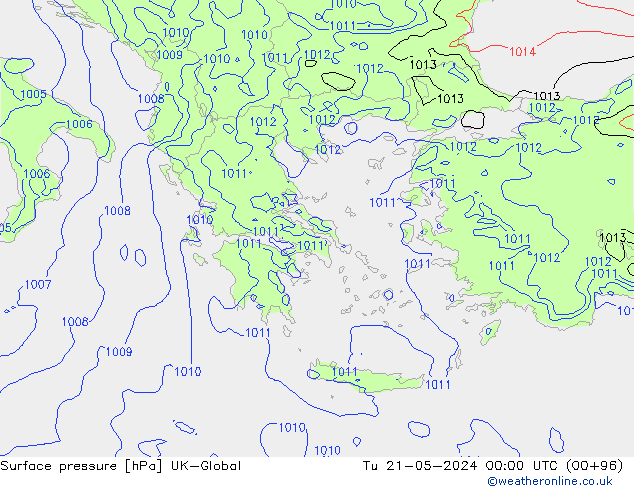 Luchtdruk (Grond) UK-Global di 21.05.2024 00 UTC