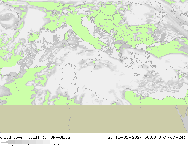 Wolken (gesamt) UK-Global Sa 18.05.2024 00 UTC