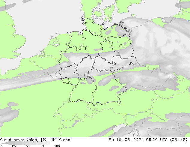 Wolken (hohe) UK-Global So 19.05.2024 06 UTC