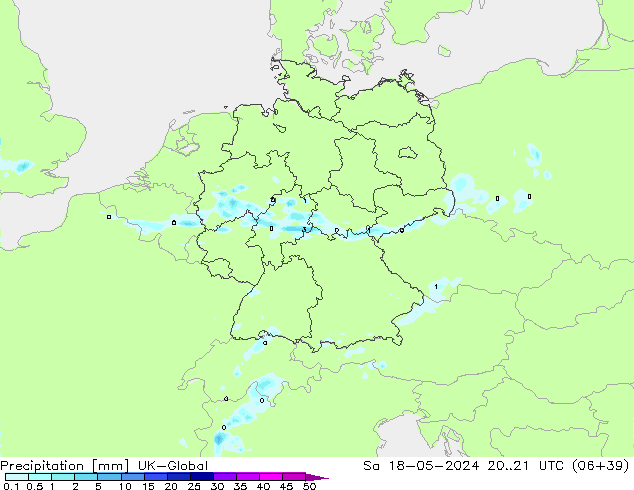 Niederschlag UK-Global Sa 18.05.2024 21 UTC