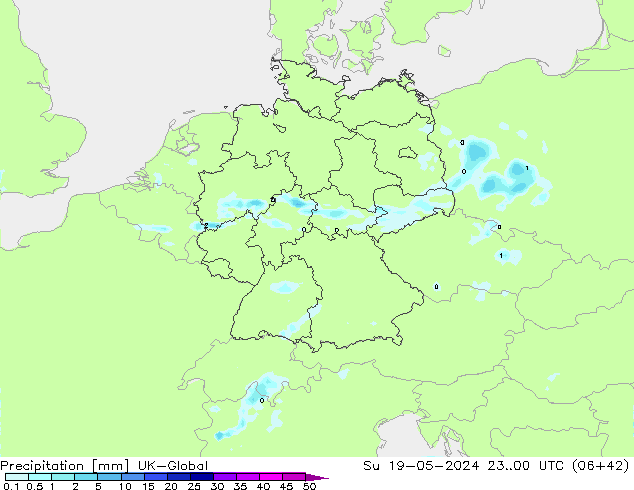 Precipitation UK-Global Su 19.05.2024 00 UTC