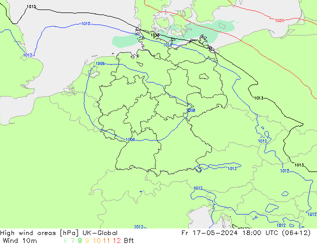 High wind areas UK-Global ven 17.05.2024 18 UTC