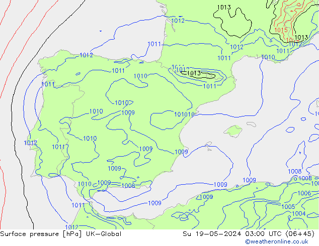 pressão do solo UK-Global Dom 19.05.2024 03 UTC