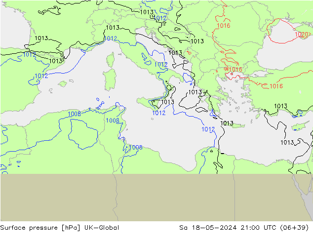 Luchtdruk (Grond) UK-Global za 18.05.2024 21 UTC