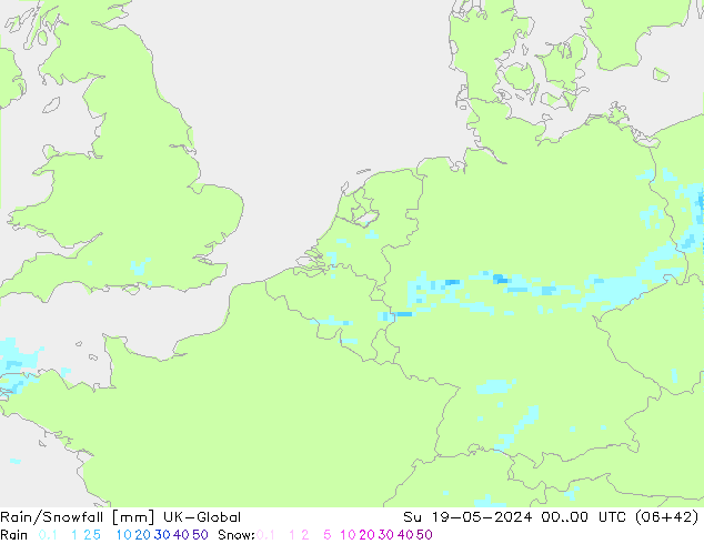 Rain/Snowfall UK-Global Вс 19.05.2024 00 UTC