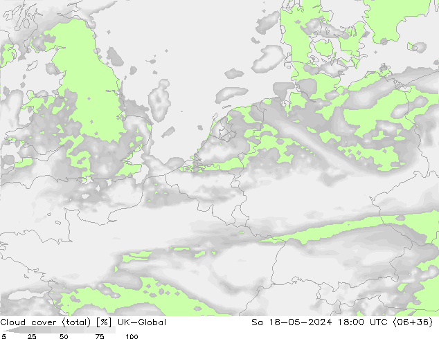 Cloud cover (total) UK-Global Sa 18.05.2024 18 UTC