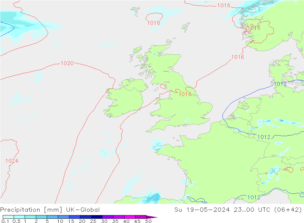 Precipitazione UK-Global dom 19.05.2024 00 UTC