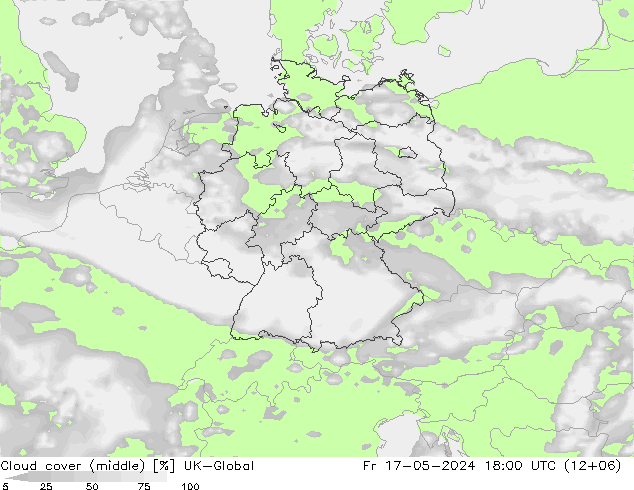 oblačnosti uprostřed UK-Global Pá 17.05.2024 18 UTC
