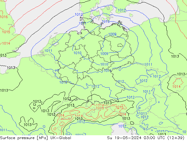 приземное давление UK-Global Вс 19.05.2024 03 UTC