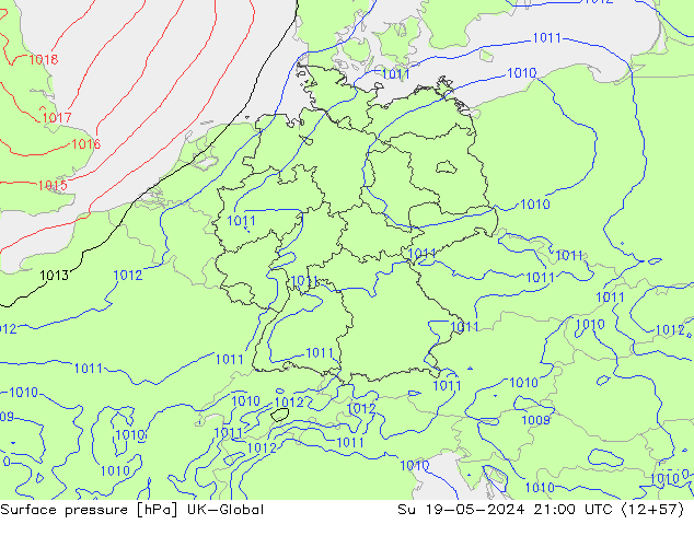 pression de l'air UK-Global dim 19.05.2024 21 UTC