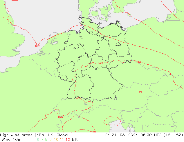 High wind areas UK-Global Pá 24.05.2024 06 UTC