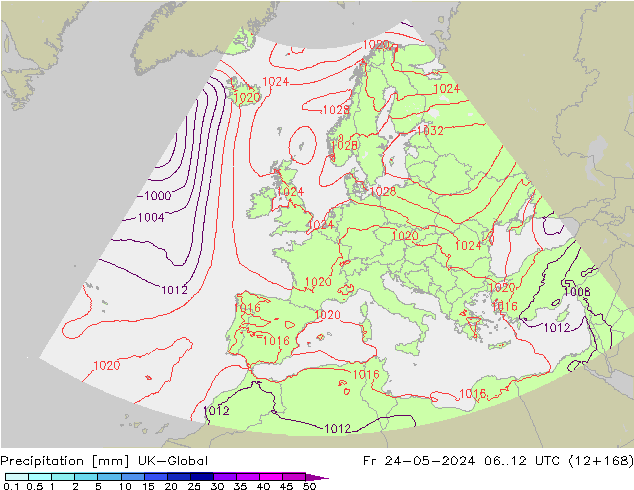 Srážky UK-Global Pá 24.05.2024 12 UTC