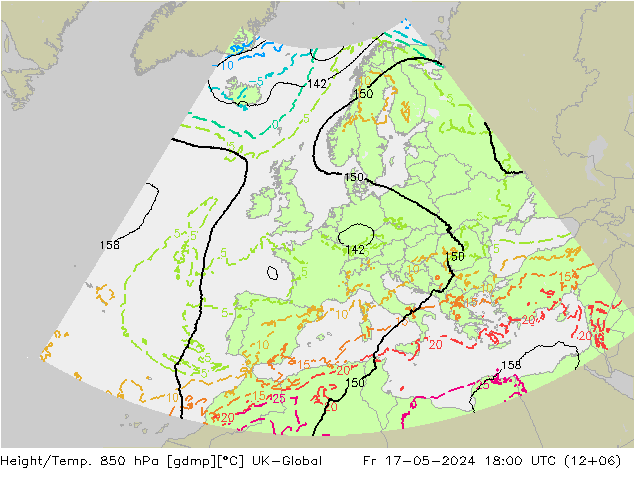 Height/Temp. 850 hPa UK-Global  17.05.2024 18 UTC