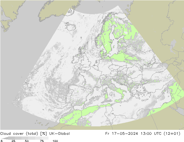 Wolken (gesamt) UK-Global Fr 17.05.2024 13 UTC
