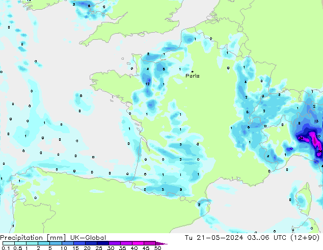 Yağış UK-Global Sa 21.05.2024 06 UTC