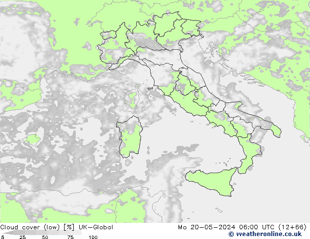 nízká oblaka UK-Global Po 20.05.2024 06 UTC