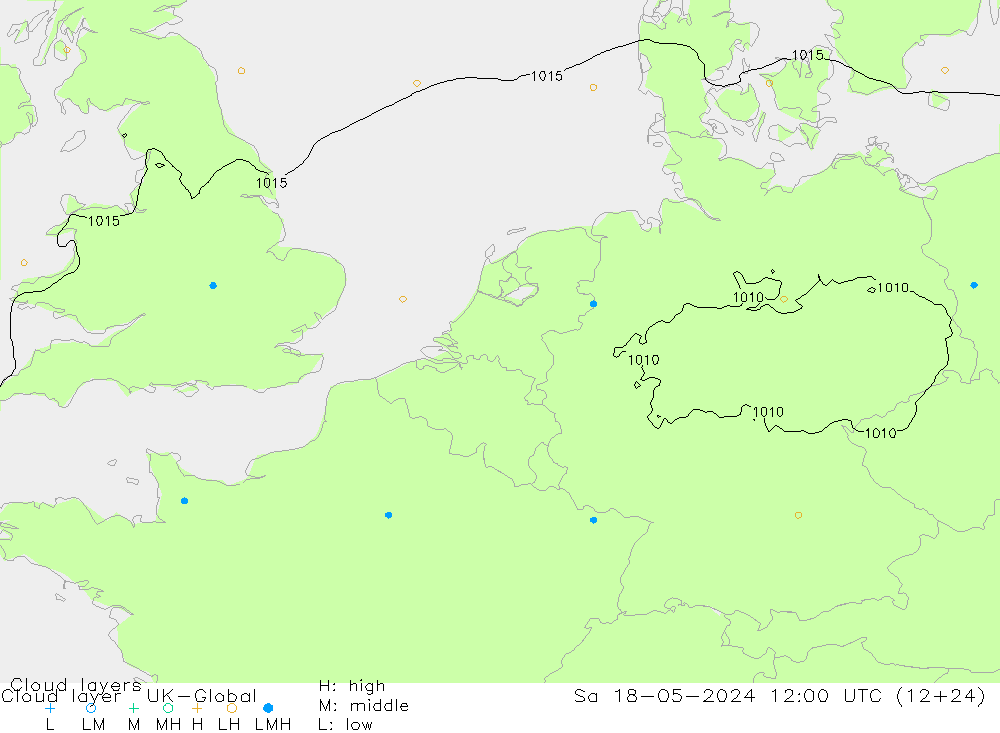 Cloud layer UK-Global  18.05.2024 12 UTC