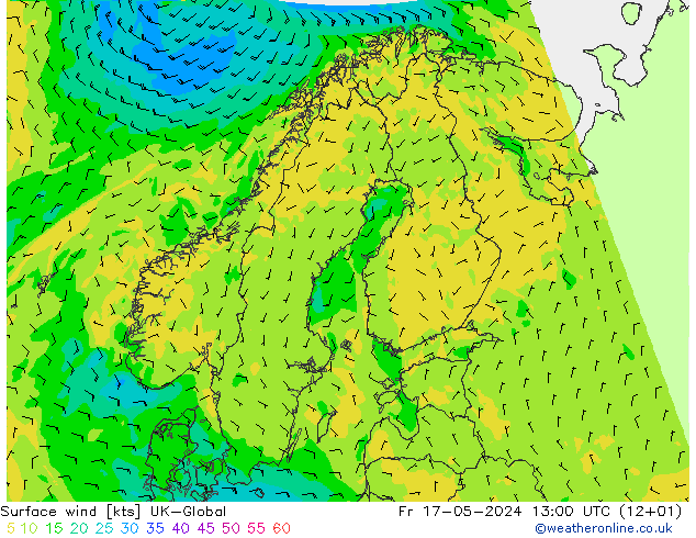 风 10 米 UK-Global 星期五 17.05.2024 13 UTC