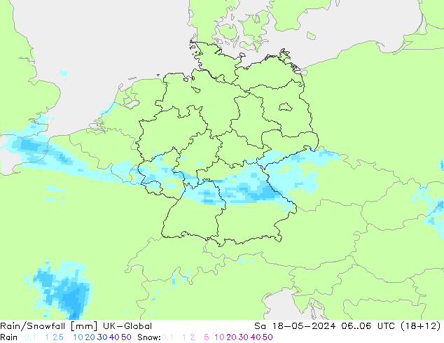 Lluvia/nieve UK-Global sáb 18.05.2024 06 UTC