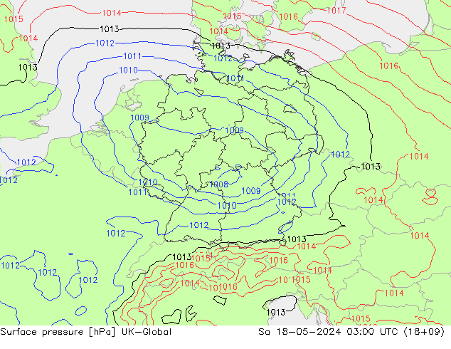 Luchtdruk (Grond) UK-Global za 18.05.2024 03 UTC