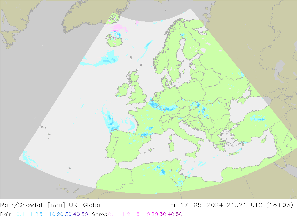 Lluvia/nieve UK-Global vie 17.05.2024 21 UTC