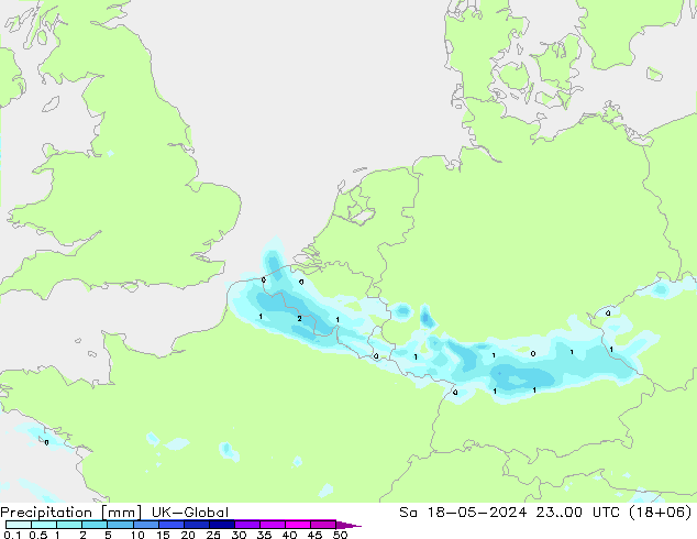 Niederschlag UK-Global Sa 18.05.2024 00 UTC