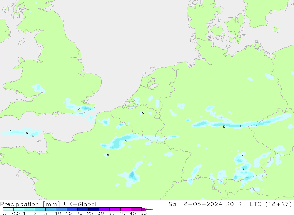 precipitação UK-Global Sáb 18.05.2024 21 UTC
