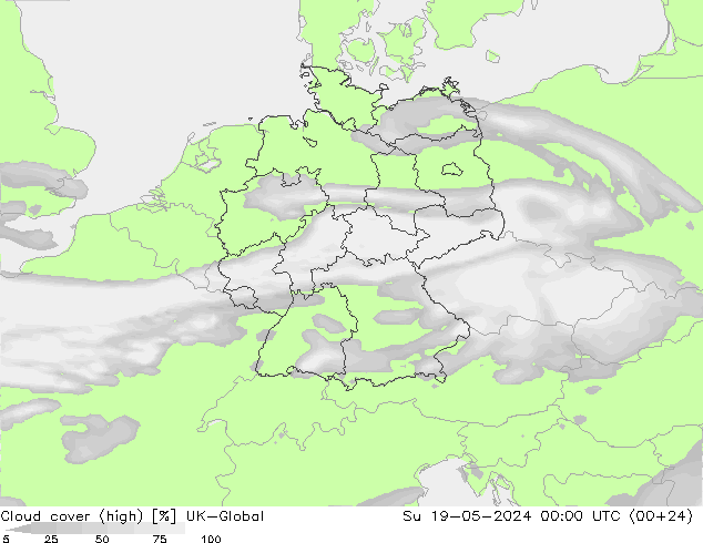 Wolken (hohe) UK-Global So 19.05.2024 00 UTC