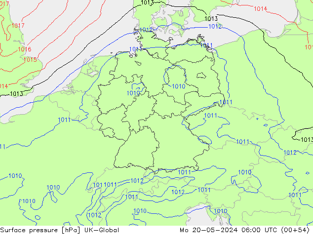 Yer basıncı UK-Global Pzt 20.05.2024 06 UTC
