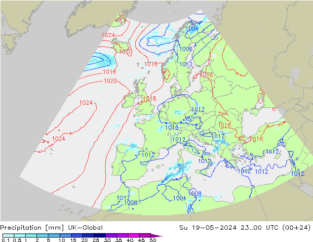 降水 UK-Global 星期日 19.05.2024 00 UTC