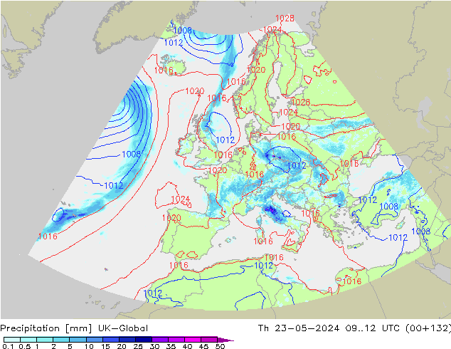 Yağış UK-Global Per 23.05.2024 12 UTC