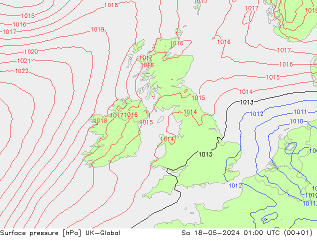 Presión superficial UK-Global sáb 18.05.2024 01 UTC