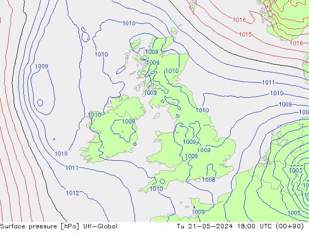 Yer basıncı UK-Global Sa 21.05.2024 18 UTC